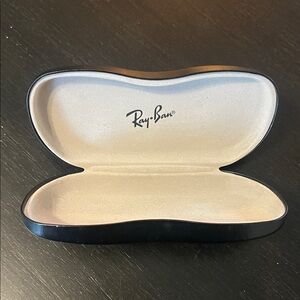 Ray-Ban Black and Cream Eyeglass Case